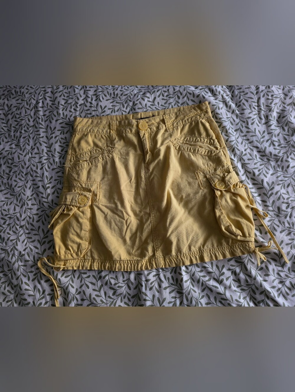 Prana Yellow Cargo Skort with Utility Pockets